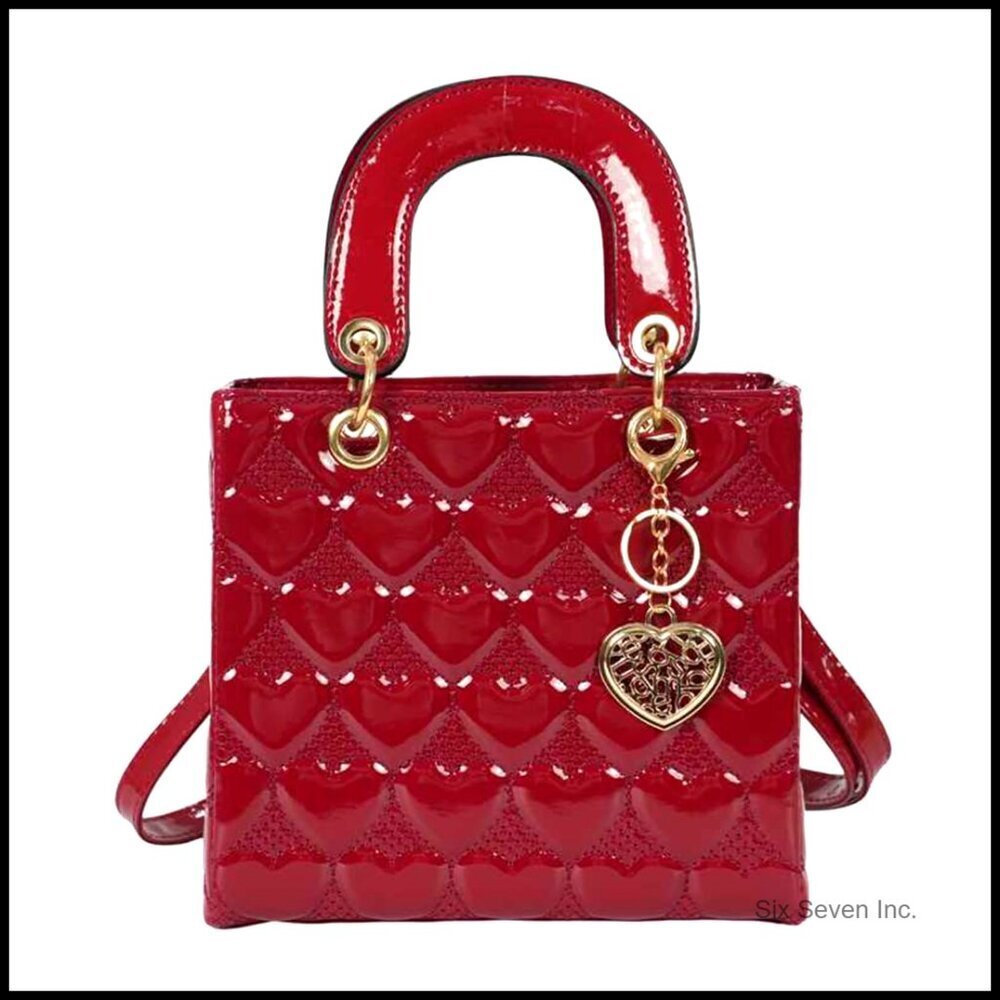 PU Leather Tote Satchel Crossbody Bag Top Handle Shoulder Purse Women